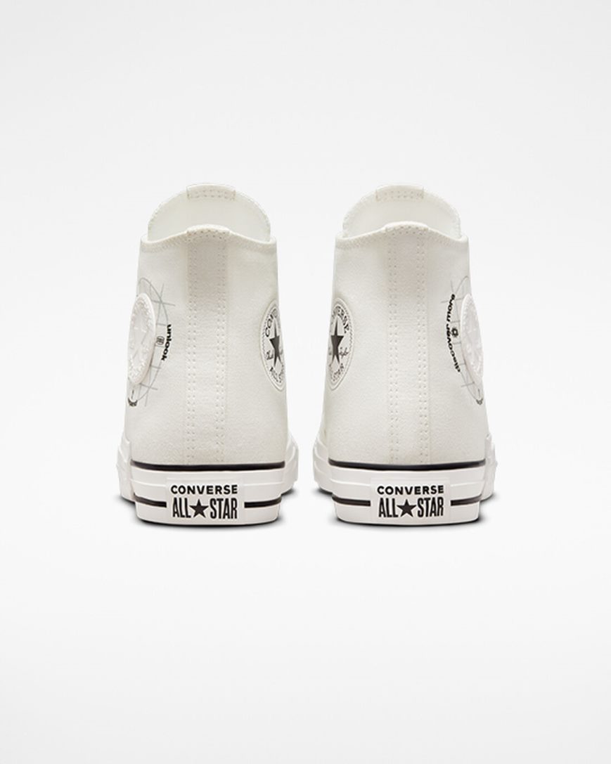 Tenisky Vysoke Converse Chuck Taylor All Star Grid Logo Damske Biele | SK SZQBW5